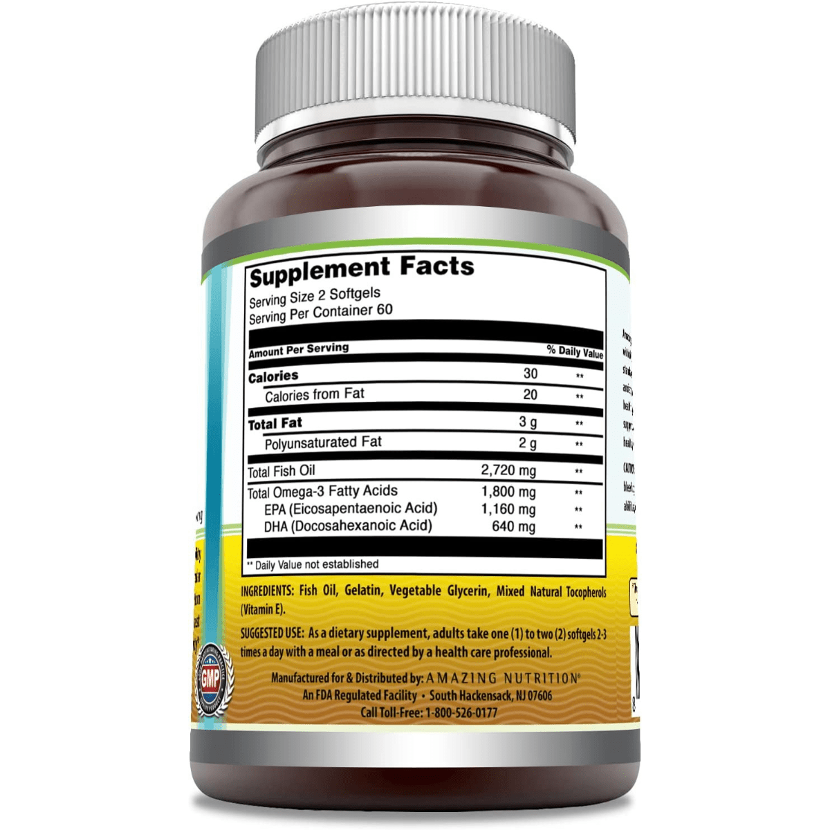 Amazing Nutrition Aceite Pescado Triple Fuerza - Limón - 120 Cápsulas - Haz Tu Pedido