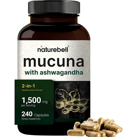 NatureBell Mucuna With Ashwagandha 1500 mg  - 240 Cápsules - Haz Tu Pedido