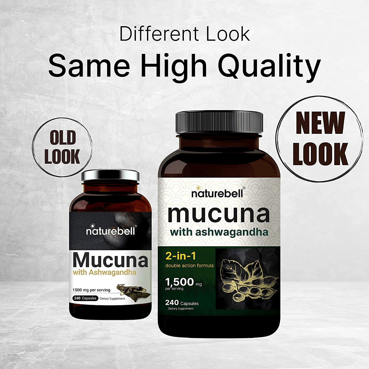NatureBell Mucuna With Ashwagandha 1500 mg  - 240 Cápsules - Haz Tu Pedido