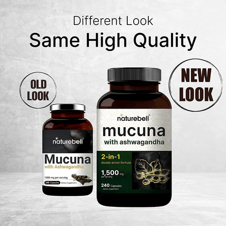 NatureBell Mucuna With Ashwagandha 1500 mg  - 240 Cápsules - Haz Tu Pedido