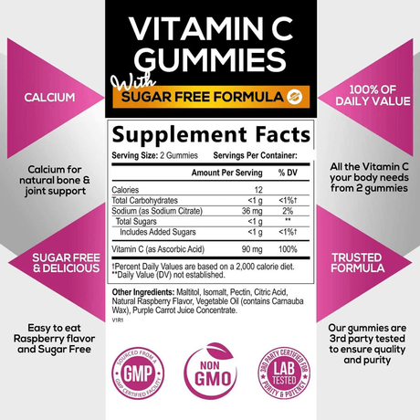 Nature's nutrition Vitamina C - Frambuesa - Haz Tu Pedido