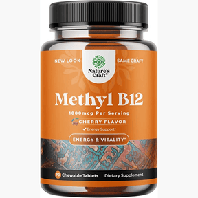 Natures Craft Vitamina B12 1000 mcg - Bayas de Cereza - 90 Tabletas Masticable - Haz Tu Pedido