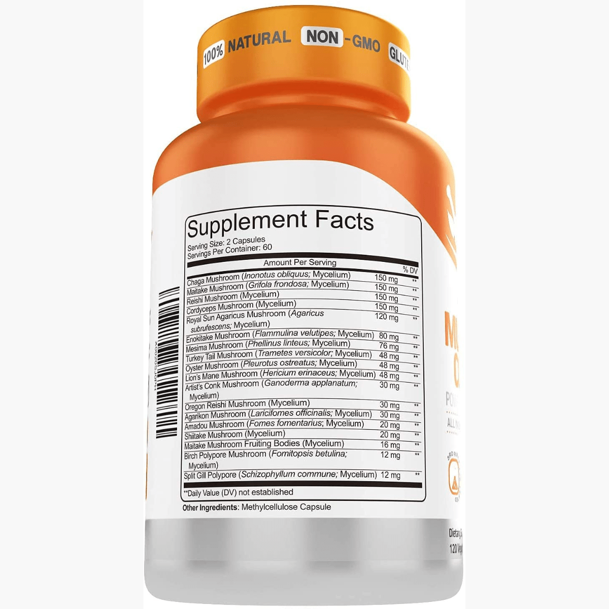 Herbtonics Multi Mushrooms Immune Defense Support - 120 Cápsulas Vegetarianas - Haz Tu Pedido
