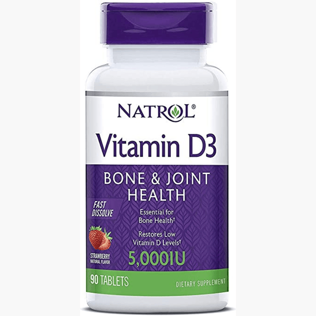 Natrol Vitamina D3 125 mcg - Fresa - 90 Tabletas - Haz Tu Pedido