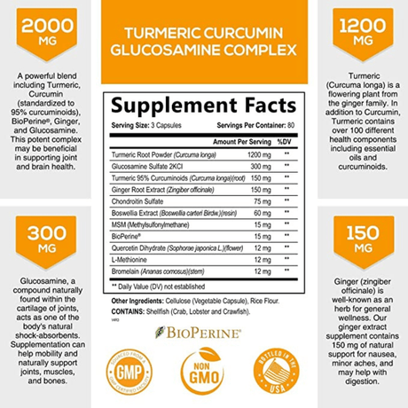 Nature's nutrition Glucosamina con Jengibre 2000 mg - Haz Tu Pedido