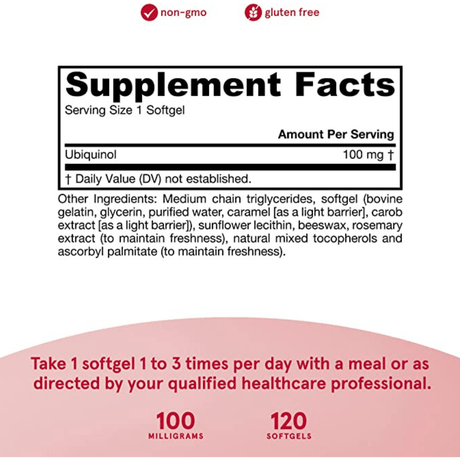 Jarrow Formulas Ubiquinol 100 mg - Haz Tu Pedido