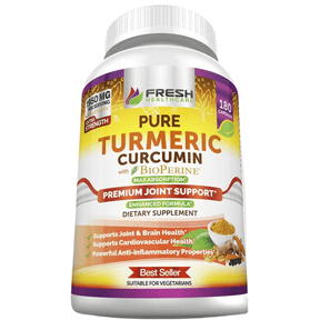 Fresh Healthcare Cúrcuma Curcumina con BioPerina - 180 Cápsulas - Haz Tu Pedido