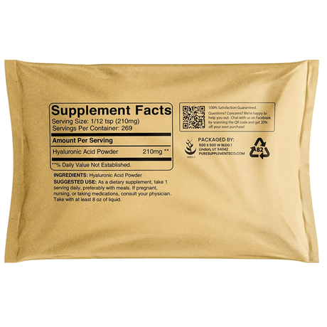 Pure Organic Ingredients Ácido Hialurónico 210 mg - Haz Tu Pedido