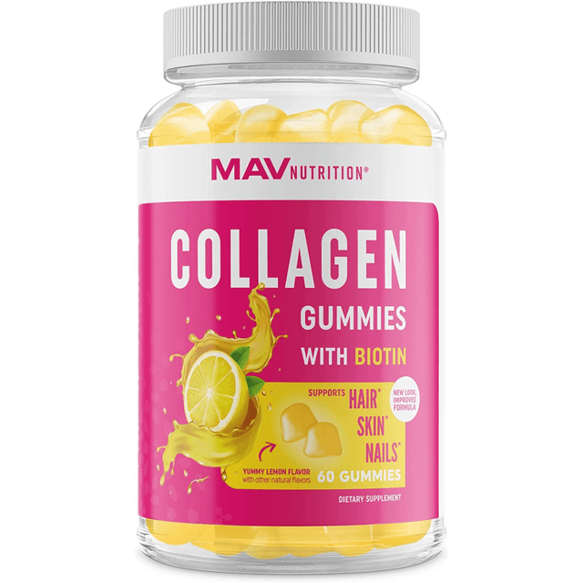 Mav Nutrition Colágeno hidrolizado con Biotina- Limón - 60 Gomitas - Haz Tu Pedido