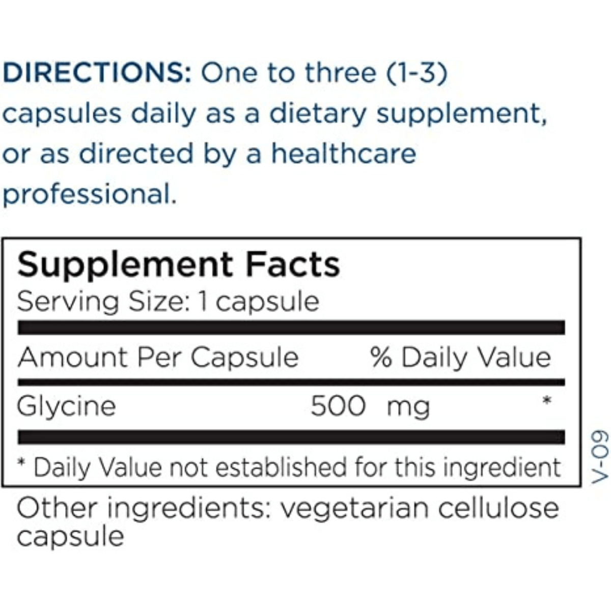 Metabolic Maintenance Glicina 500 MG - 250 Cápsulas - Haz Tu Pedido