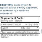Metabolic Maintenance Glicina 500 MG - 250 Cápsulas - Haz Tu Pedido