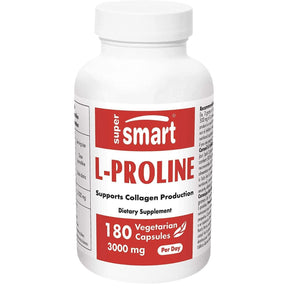 Super Smart L-Prolina 3000 mg - 180 Cápsulas Vegetarianas - Haz Tu Pedido