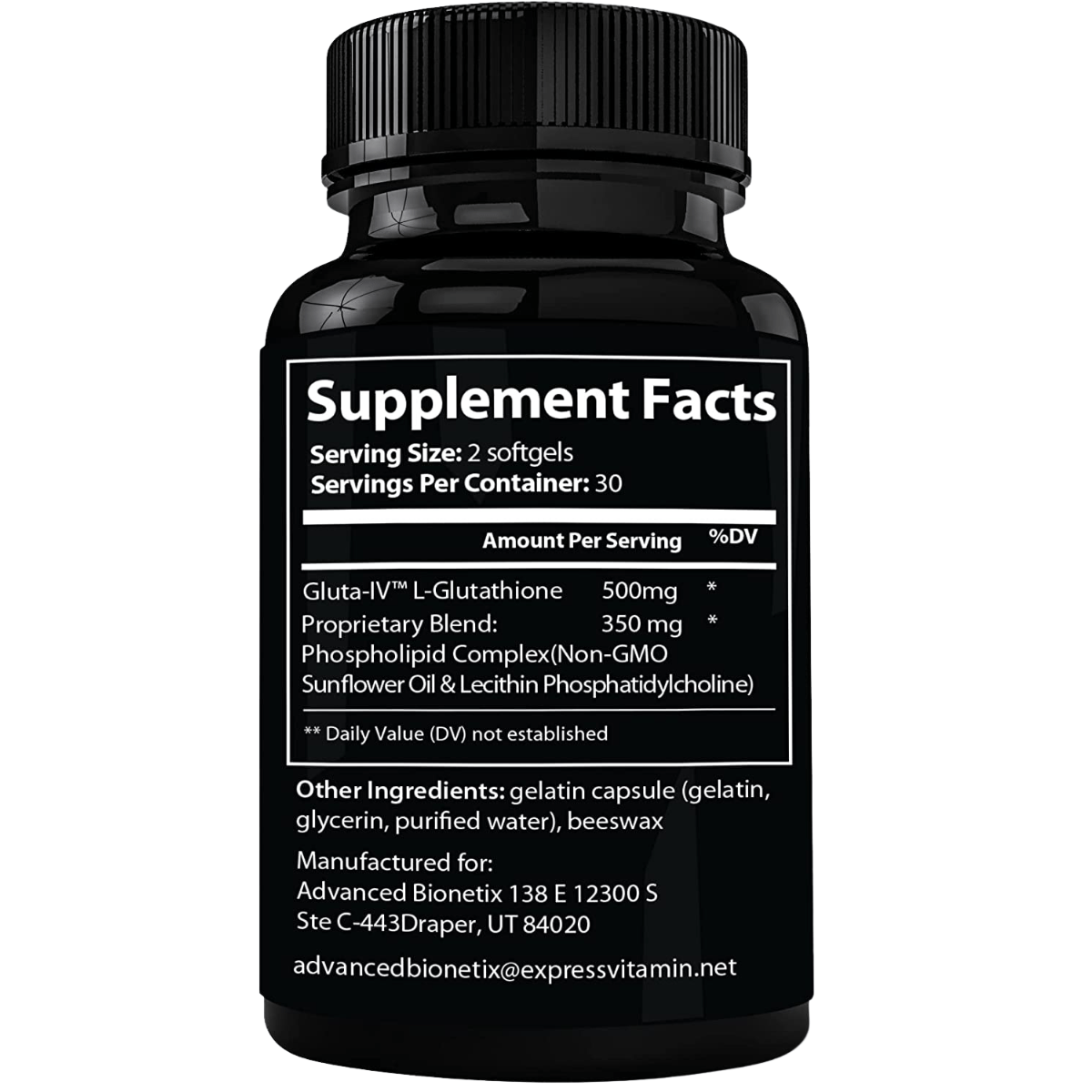 Advanced Bionetix Glutatión Liposomal - 60 Cápsulas Blandas - Haz Tu Pedido