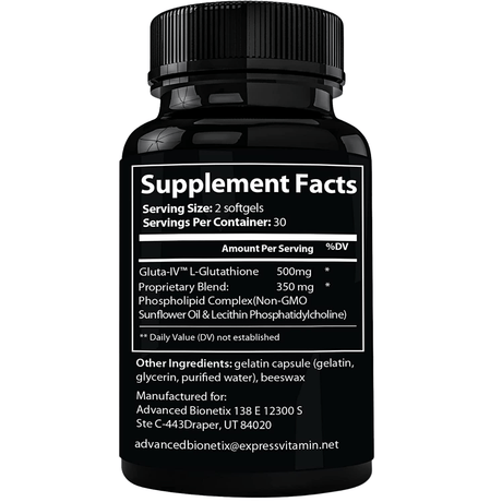 Advanced Bionetix Glutatión Liposomal - 60 Cápsulas Blandas - Haz Tu Pedido
