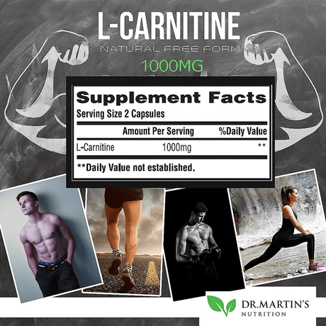 Dr. Martins Nutrition L-Carnitina 1000 mg - 200 Cápsulas - Haz Tu Pedido