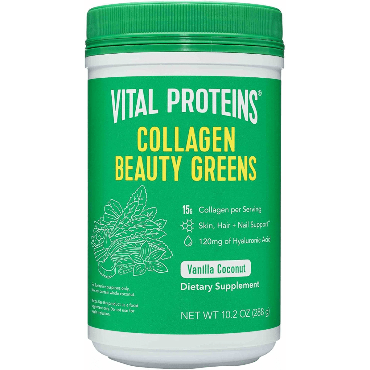 Vital Proteins Colágeno Verde - Vainilla Coco - 288 g - Haz Tu Pedido