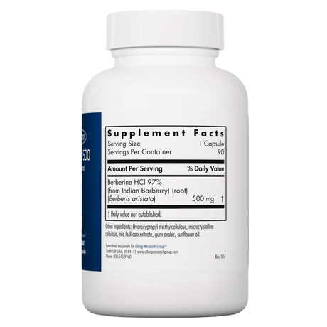Allergy Research Group Berberina 500 mg - 90 Cápsulas - Haz Tu Pedido
