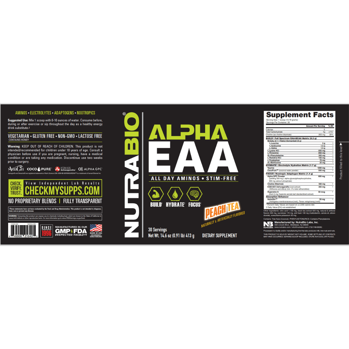 NutraBio Alfa EAA - Haz Tu Pedido