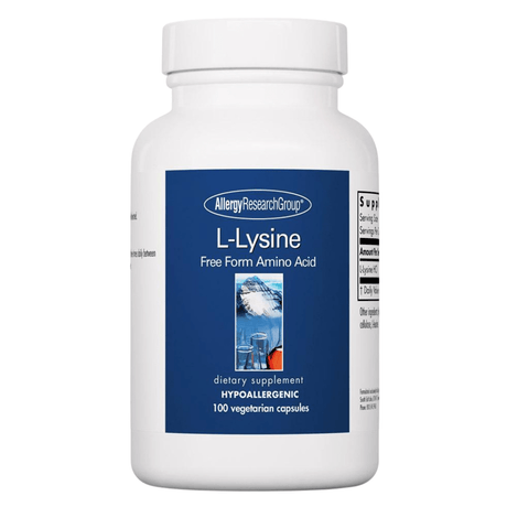 Allergy Research Group L-Lisina - 500 mg - 100 Cápsulas - Haz Tu Pedido