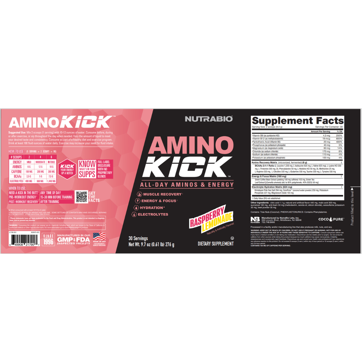 NutraBio Amino Kick - Haz Tu Pedido