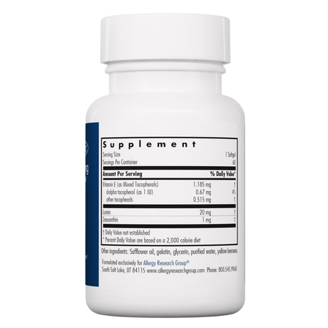 Allergy Research Group Luteína - 20 mg - 60 Cápsulas - Haz Tu Pedido