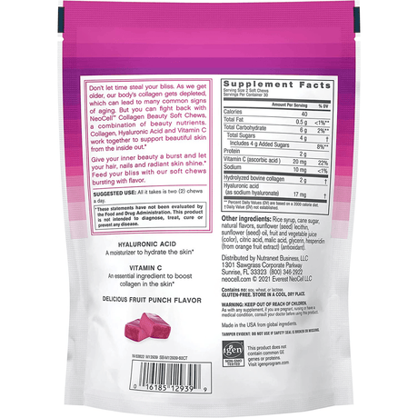 NeoCell Colágeno - Ponche de Frutas - 60 Masticables - Haz Tu Pedido