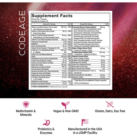 Codeage Multivitamínico para Mujeres - 120 Cápsulas - Haz Tu Pedido