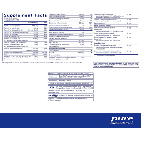 Pure Encapsulations Multivitamínico para Mujeres Mayores de 40 años - Haz Tu Pedido