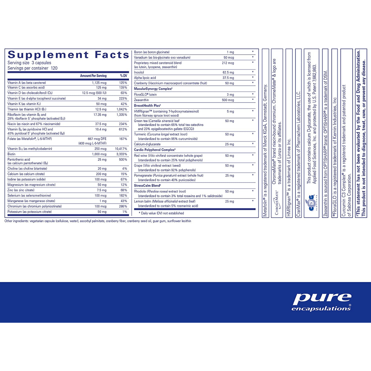 Pure Encapsulations Multivitamínico para Mujeres Mayores de 40 años - Haz Tu Pedido