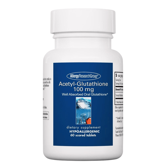 Allergy Research Group Acetil Glutatión - 100 mg - 60 Tabletas - Haz Tu Pedido
