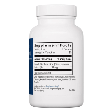 Allergy Research Group Picnogenol - 100 mg - 30 Cápsulas - Haz Tu Pedido