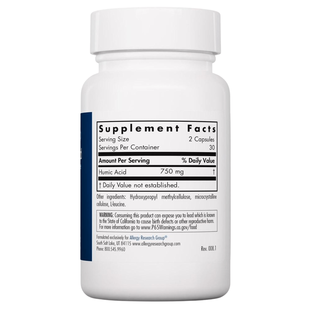 Allergy Research Group Ácido húmico 750 mg - 60 Cápsulas - Haz Tu Pedido