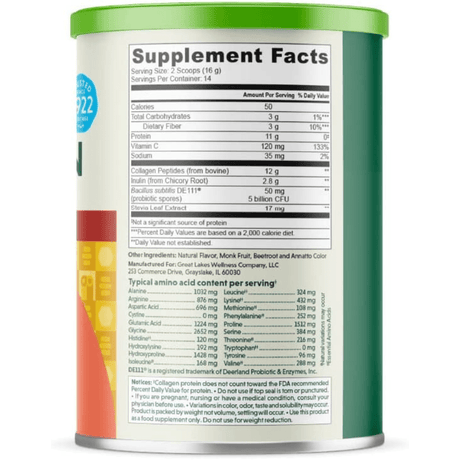 Great Lakes Gelatin Colágeno Digestivo - Miel Canela - 227 g - Haz Tu Pedido