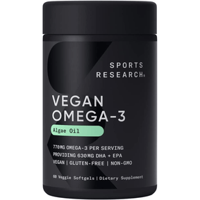Sports Research Omega 3 Vegano - 60 Cápsulas Blandas Vegetales - Haz Tu Pedido