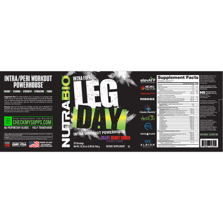 NutraBio Leg Day - Haz Tu Pedido