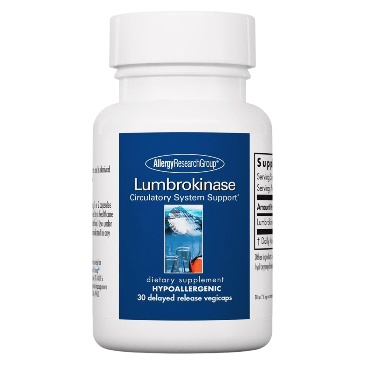 Allergy Research Group Lumbroquinasa Soporte Circulatorio - 32 mg - 30 Cápsulas - Haz Tu Pedido