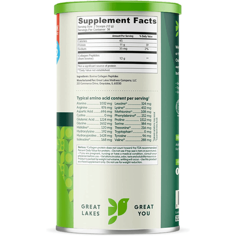 Great Lakes Gelatin Colágeno - Sin Sabor - 454 g - Haz Tu Pedido