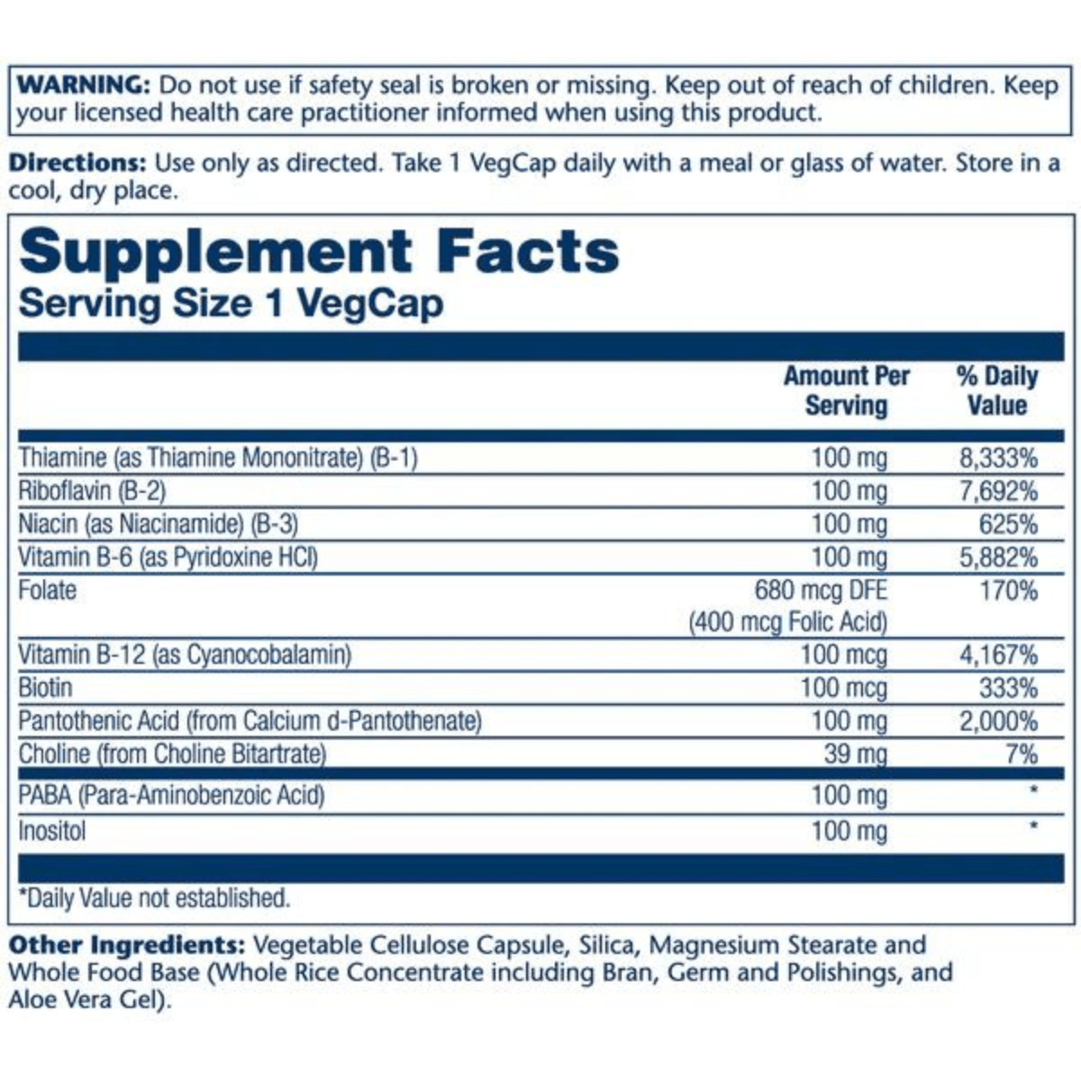 Solaray Complejo de Vitamina B 100 - Haz Tu Pedido