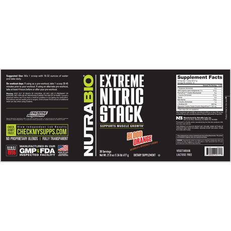 NutraBio Complejo de Óxido Nítrico 8 en 1 - Haz Tu Pedido