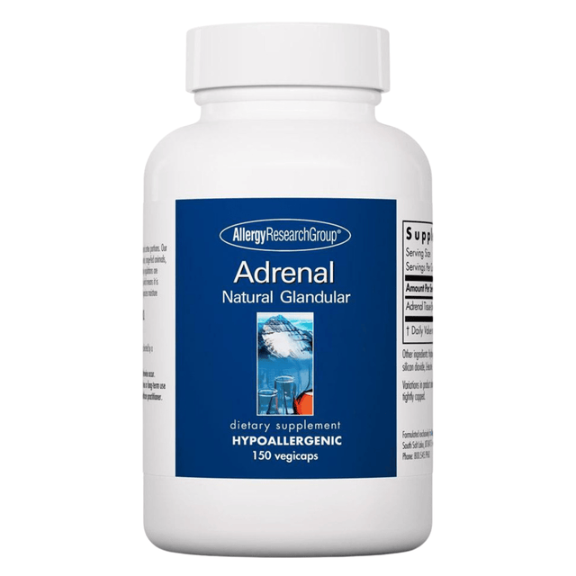Allergy Research Group Soporte para Glándula Suprarrenal - 100 mg - 150 Cápsulas Vegetales - Haz Tu Pedido