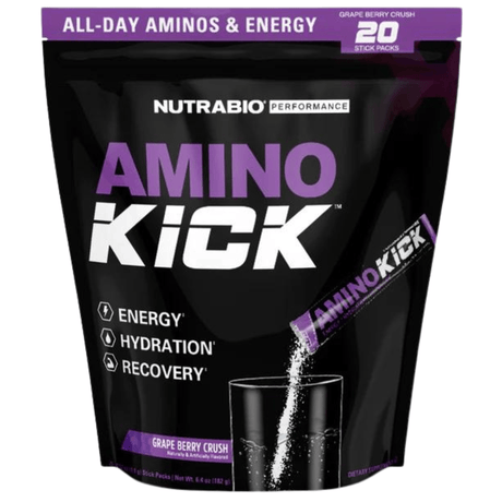 NutraBio Amino Kick - 20 Tubitos - Haz Tu Pedido