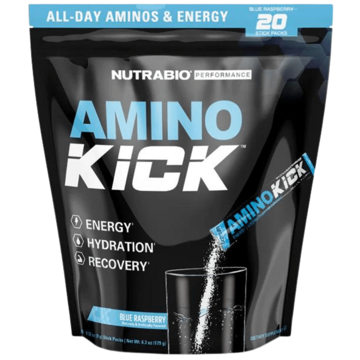 NutraBio Amino Kick - 20 Tubitos - Haz Tu Pedido