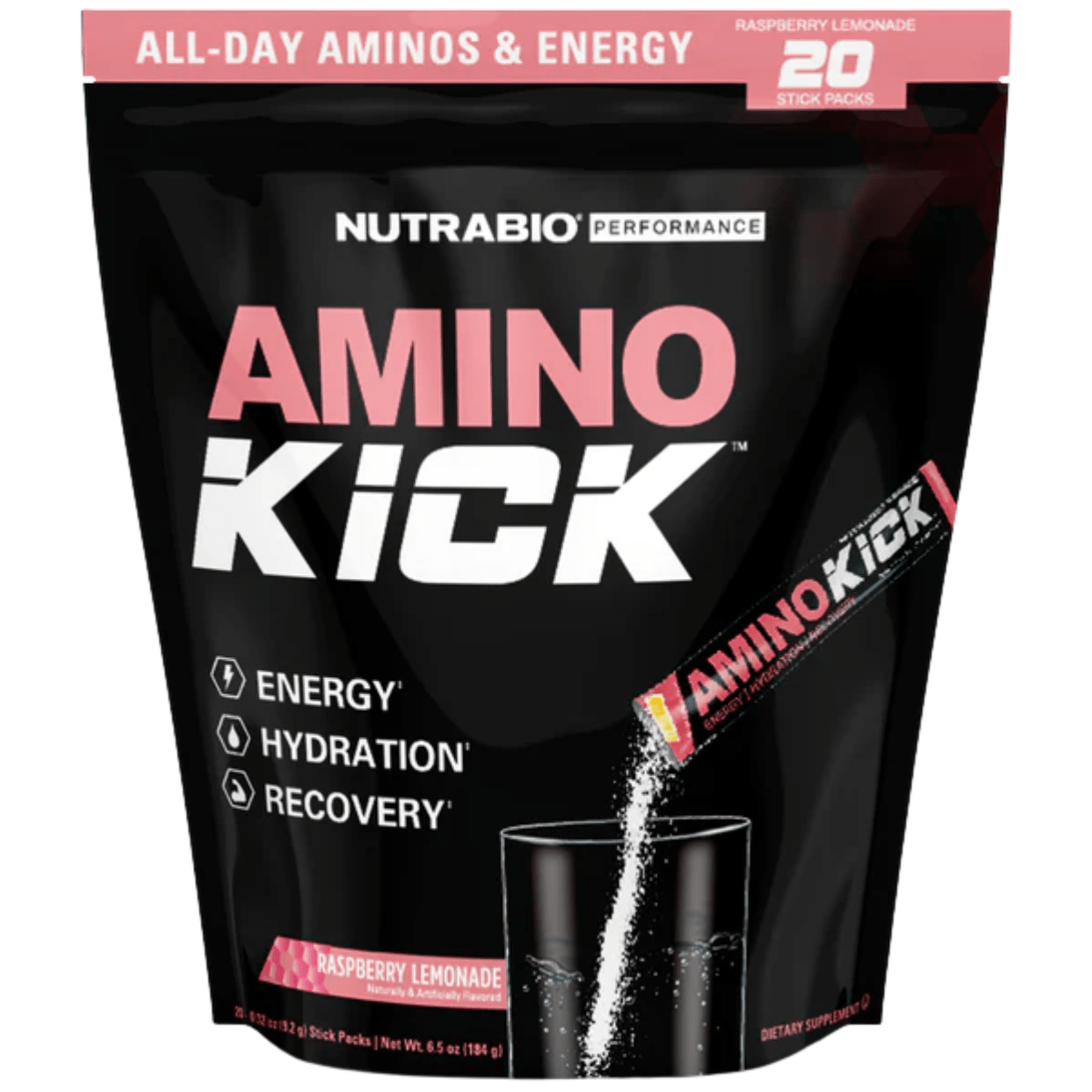 NutraBio Amino Kick - 20 Tubitos - Haz Tu Pedido