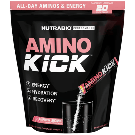 NutraBio Amino Kick - 20 Tubitos - Haz Tu Pedido