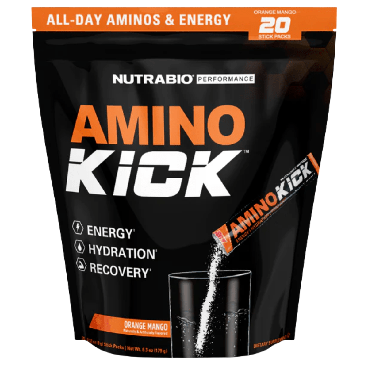 NutraBio Amino Kick - 20 Tubitos - Haz Tu Pedido