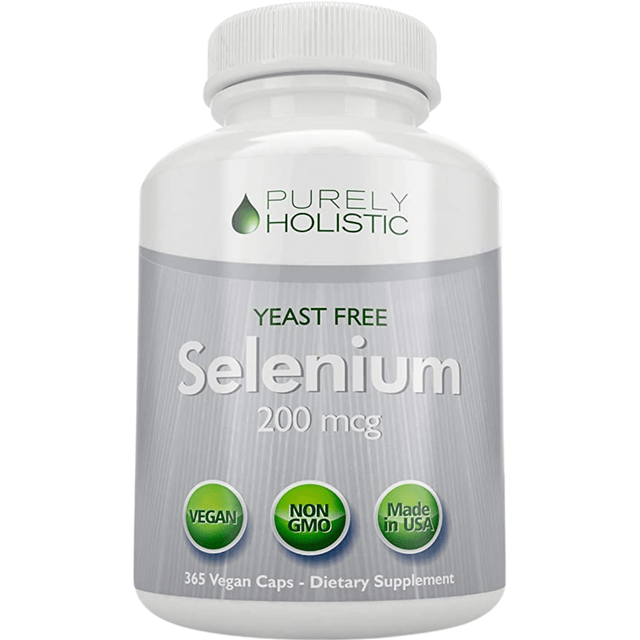 Purely Holistic Selenium 200 mcg - 365 Cápsulas Veganas - Haz Tu Pedido