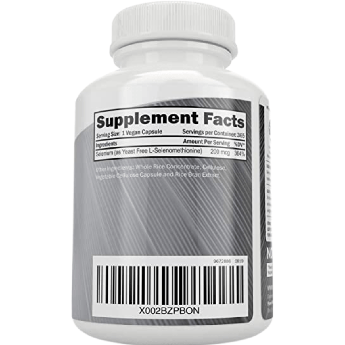 Purely Holistic Selenium 200 mcg - 365 Cápsulas Veganas - Haz Tu Pedido