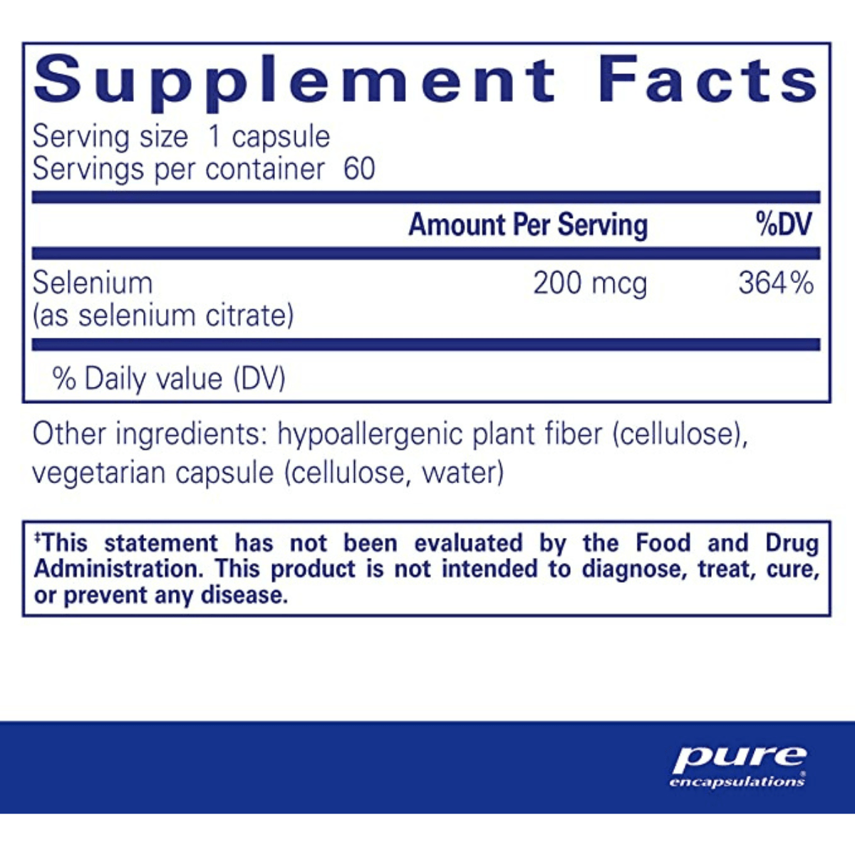 Selenio Citrato - 200 mcg - Haz Tu Pedido