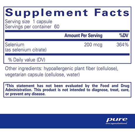 Selenio Citrato - 200 mcg - Haz Tu Pedido