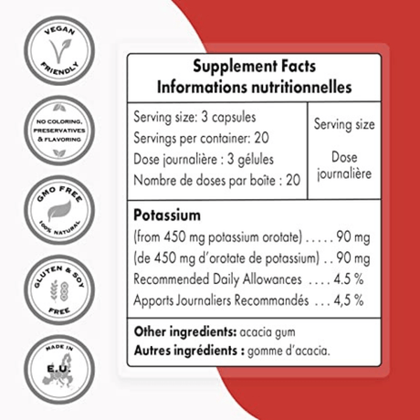 Super Smart Orotato de Potasio - 60 Cápsulas Vegetarianas - Haz Tu Pedido